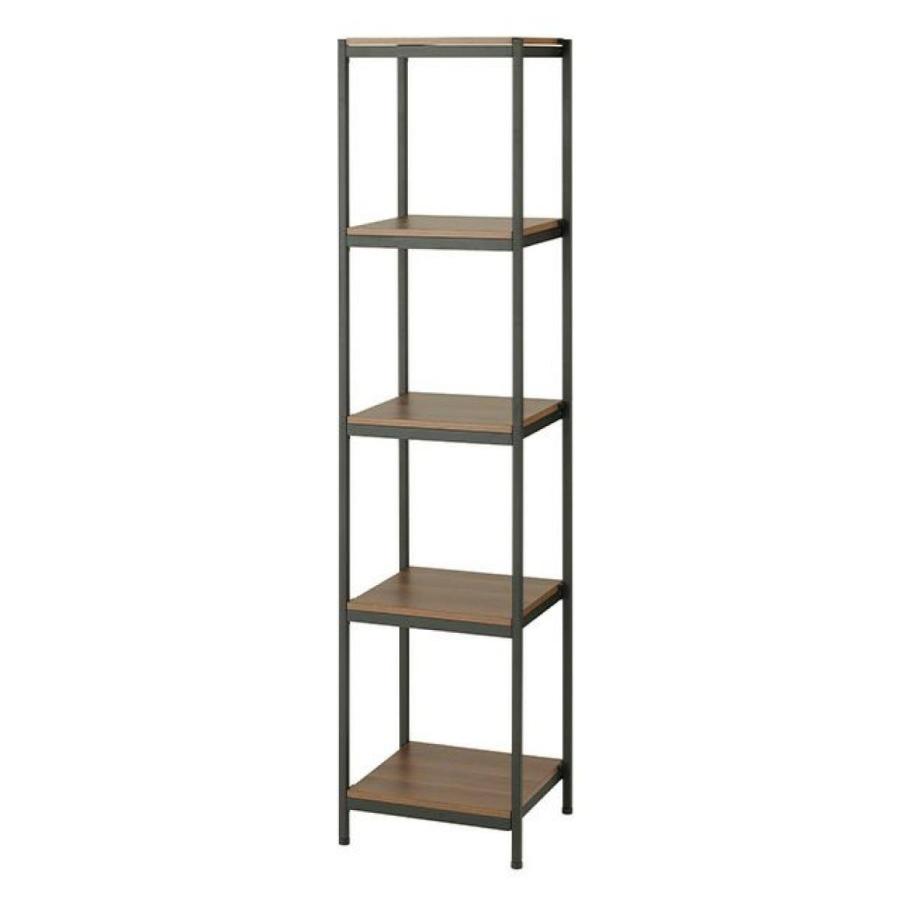 【匿名配送】本棚　ウッドラック（完成品）75.5×25.0×135.0 山善（YAMAZEN） ラック 棚 木製棚板 4段 幅85.5 奥行き34 高さ123.5cm 本棚・本収納