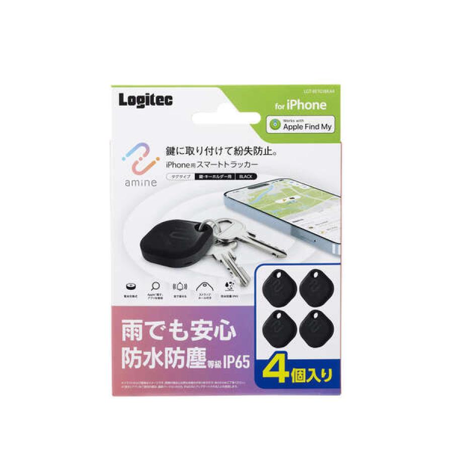 ELECOM(エレコム) amine スマートタグ for iOS LGT-BETG1BKA4(ブラック 