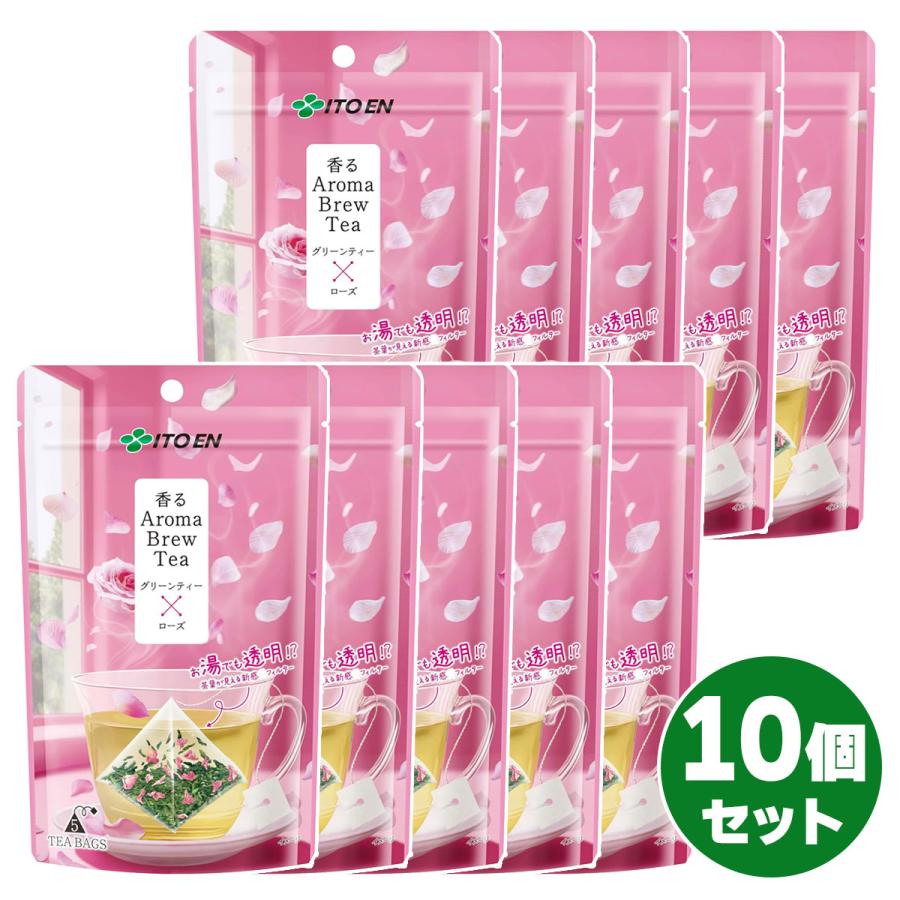 まとめ買い】伊藤園 香るAroma Brew Tea グリーンティー×ローズ ティー