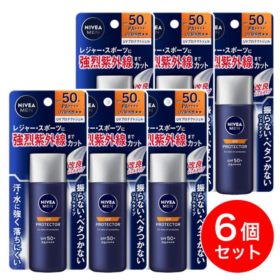 まとめ買い】ニベアメン 日焼け止め UVプロテクトジェル 40g×6個 日