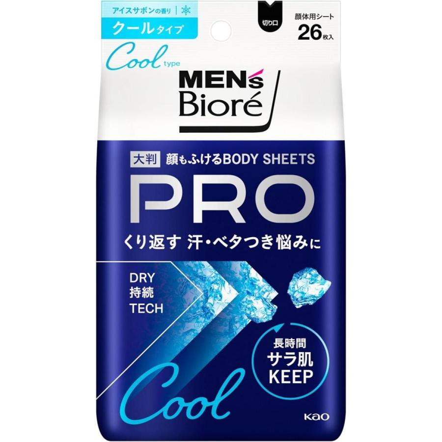 Biore 【まとめ買い】花王 ビオレ 顔もふけるボディシートPRO クール