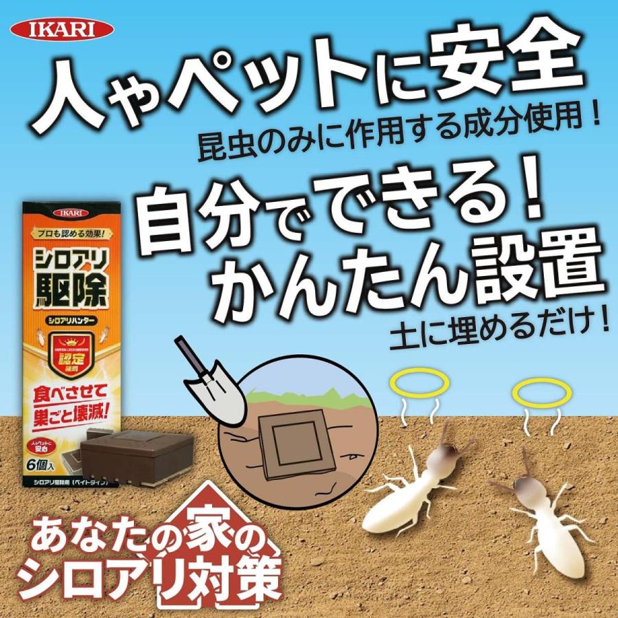 シロアリ駆除セット 在庫有】イカリ消毒 シロアリハンター 6個入 シロアリ駆除剤 食べさせ