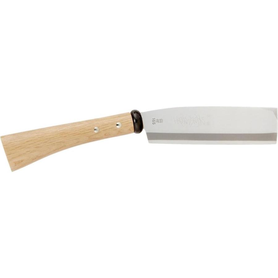 高儀 菊堂 鋼付サヤ入り ナタ 両刃 165mm なた 竹割 薪割 鉈 TAKAGI