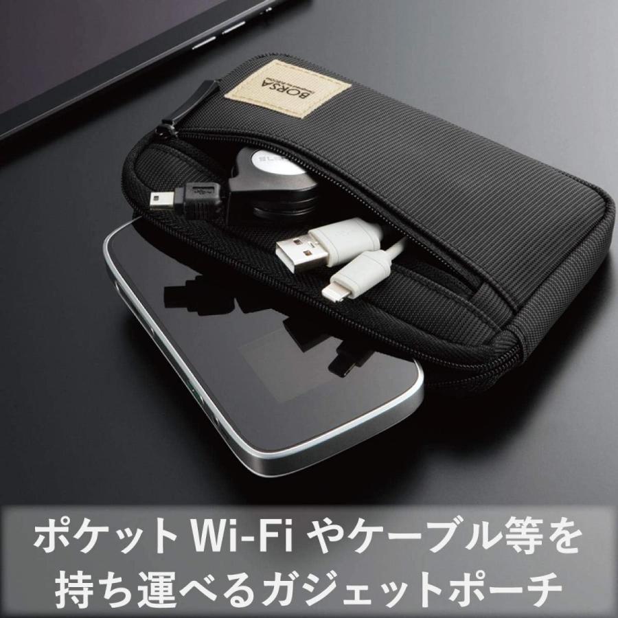 エレコム ELECOM マルチ 収納ポーチ スリムタイプ BMA-GP01BK ブラック 軽量 メッシュポケット 全面ポケット ケーブル収納 SDカード収納 USBメモリ収納｜daiyu8-y｜02