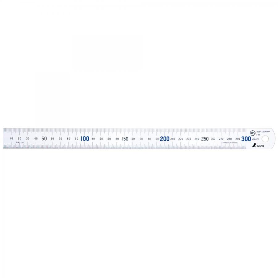 さわこ　L M 20キロ シンワ測定 13342 直尺 タフホワイト 30cm JIS適合品・青数字入