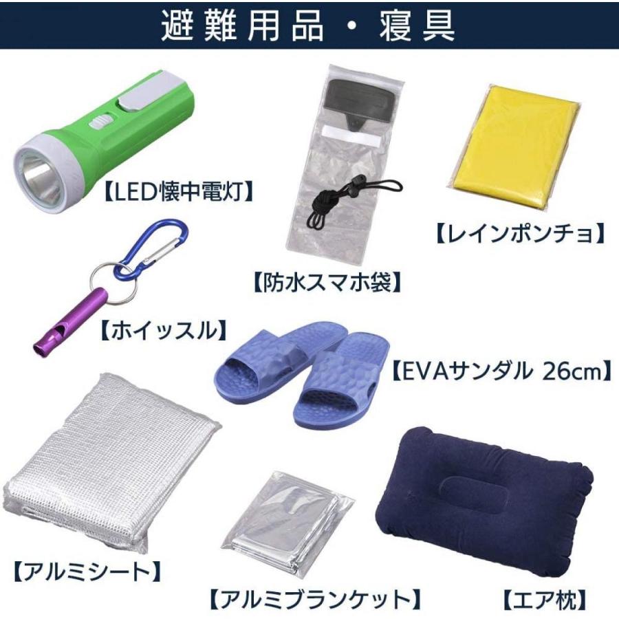 【在庫有・即納】【防災士監修】 防災グッズ 33点 防災リュック 防災セット 一次避難用 小型 軽量 防災 ぼうさい ブラック BRS-33|daiyu8-y|03