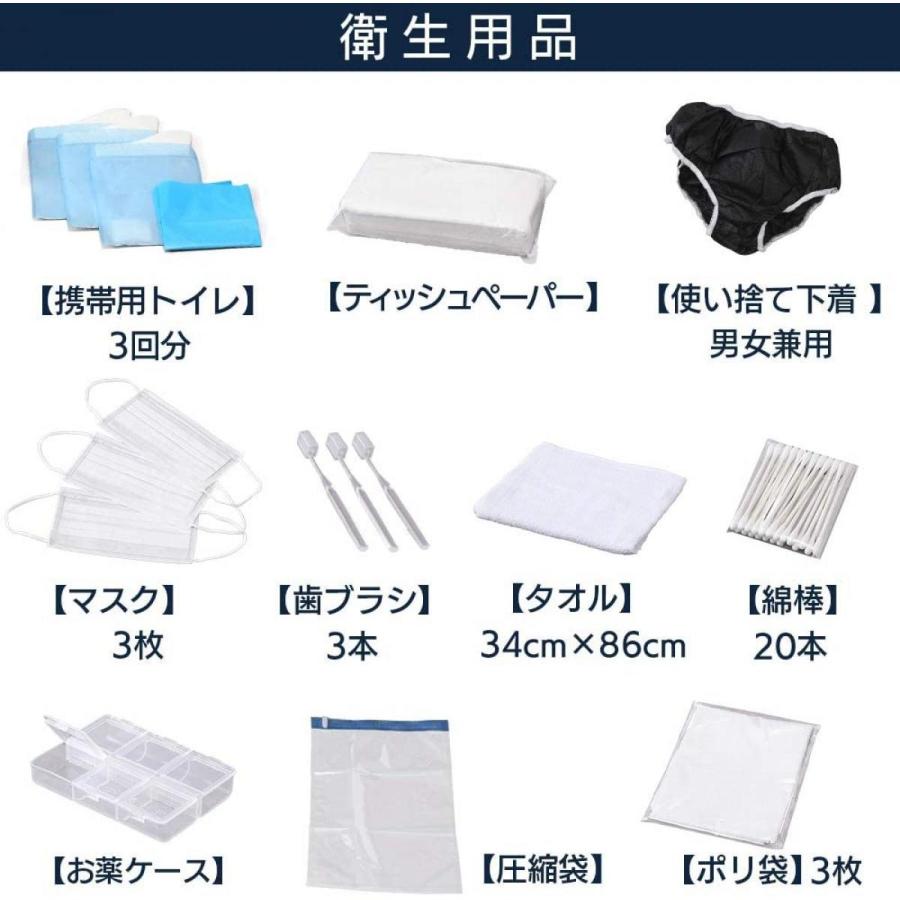 【在庫有・即納】【防災士監修】 防災グッズ 33点 防災リュック 防災セット 一次避難用 小型 軽量 防災 ぼうさい ブラック BRS-33|daiyu8-y|04
