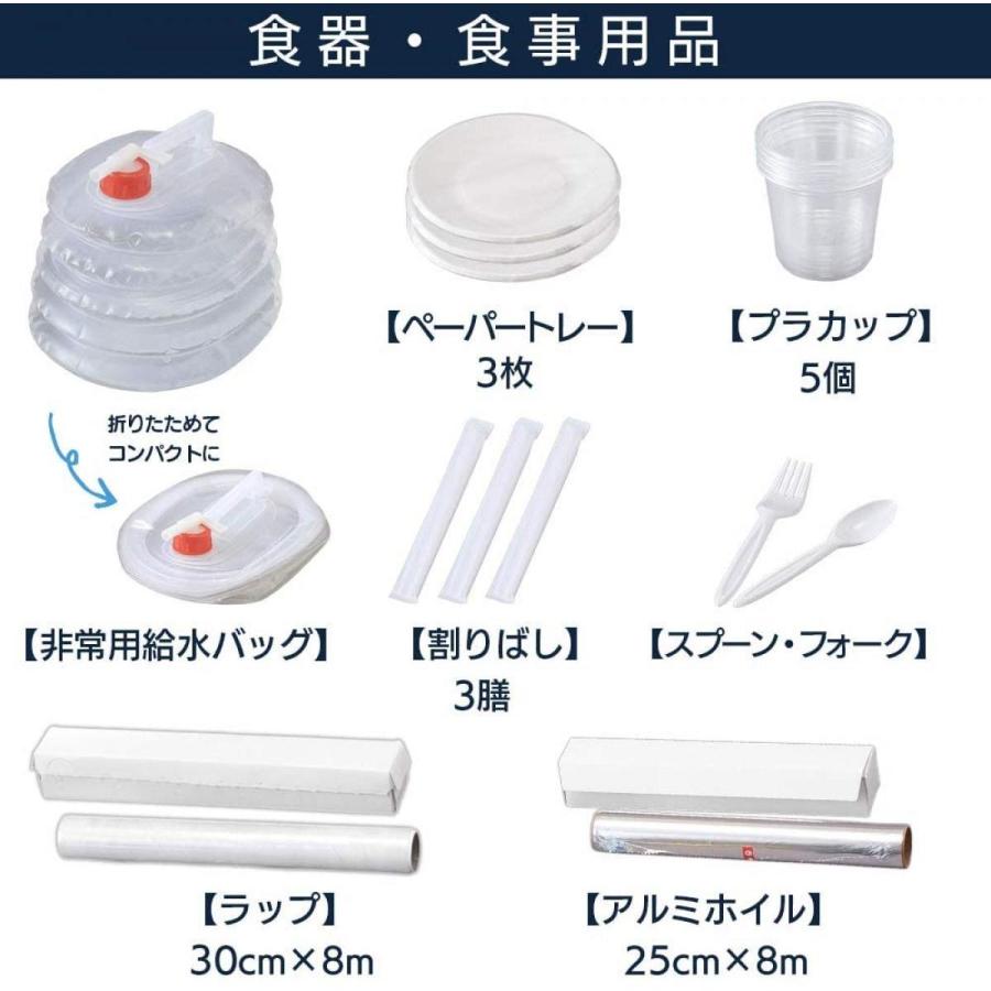 【在庫有・即納】【防災士監修】 防災グッズ 33点 防災リュック 防災セット 一次避難用 小型 軽量 防災 ぼうさい ブラック BRS-33|daiyu8-y|05