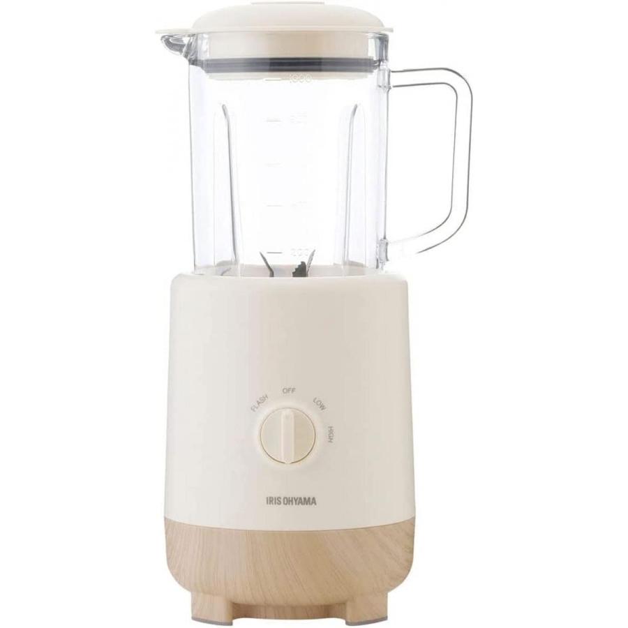 アイリスオーヤマ ミキサー IJM-S101-C アイボリー 1000ml 氷OK ブラックチタンコート パワフル 6枚刃 IRIS OHYAMA（アイリスオーヤマ） ミキサー IJM-S101-C アイボリー
