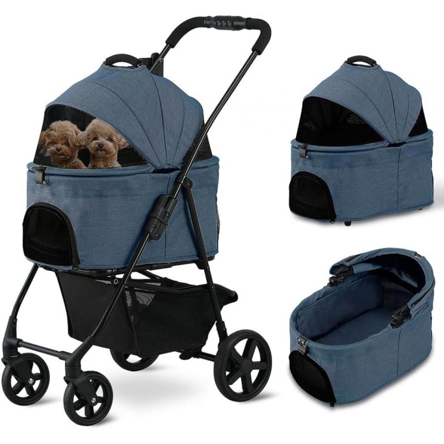アイリスオーヤマ 3WAYペットカート TPC-990 ネイビー 小型犬 中型犬 