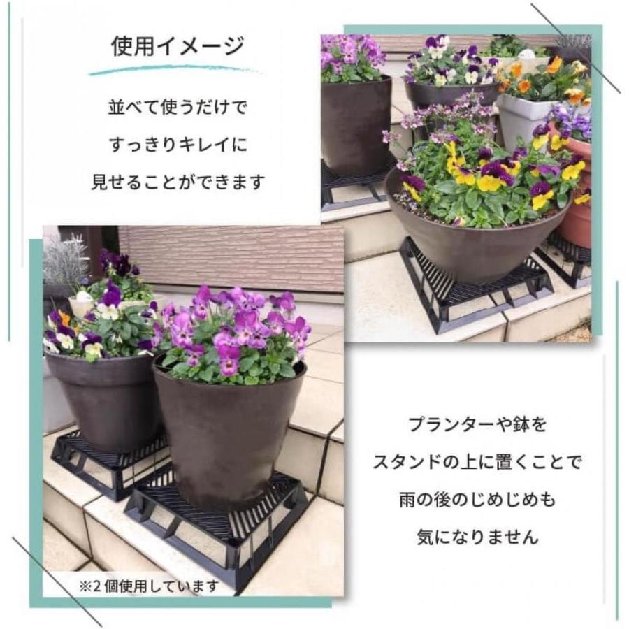 DAIM ブラックベース 20cm フラワースタンド 鉢スタンド 鉢植え台 根