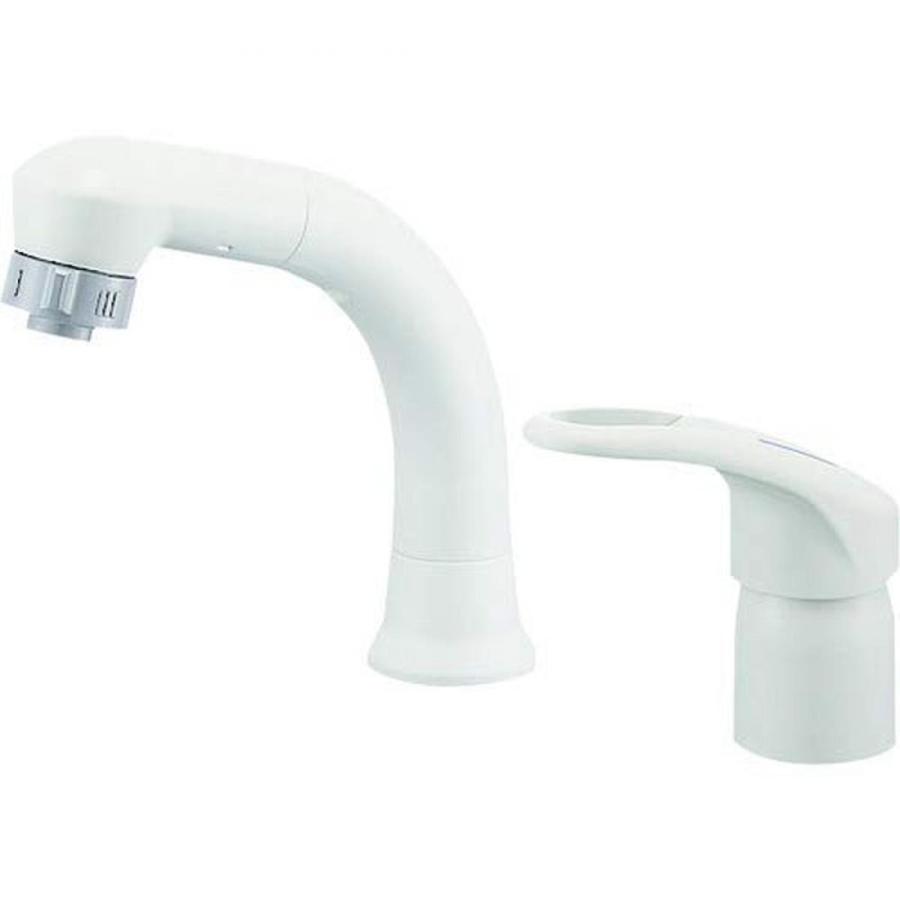 【在庫有・即納】SANEI 洗髪用 シングルスプレー混合栓 一般地用　ホース引き出し式 K37610EJV-13　洗髪用 洗面所用 の商品画像