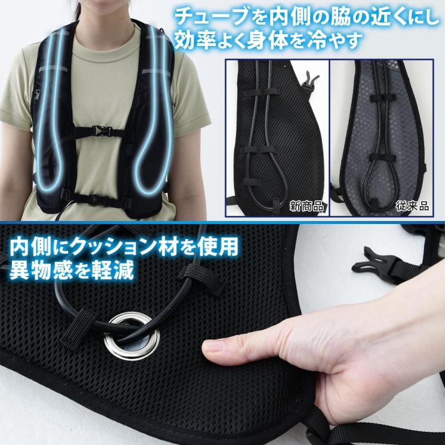 【在庫限り・売切り終了】【送料無料】水冷式ウェア DIRECTCOOL バッテリー付 水冷服 熱中症対策 冷感 黒 DC-B02S(B) 水冷服 水冷ベスト 2023年モデル ダイレクトクール 大容量バッテリー付き DC-B01S 連続約7時間使用可能 電池容量3350mAh  アイスベスト クーラーベスト 冷却ベスト 水冷式ベスト 熱中症対策 山善 YAMAZEN 【送料無料】 | くらしのｅショップ