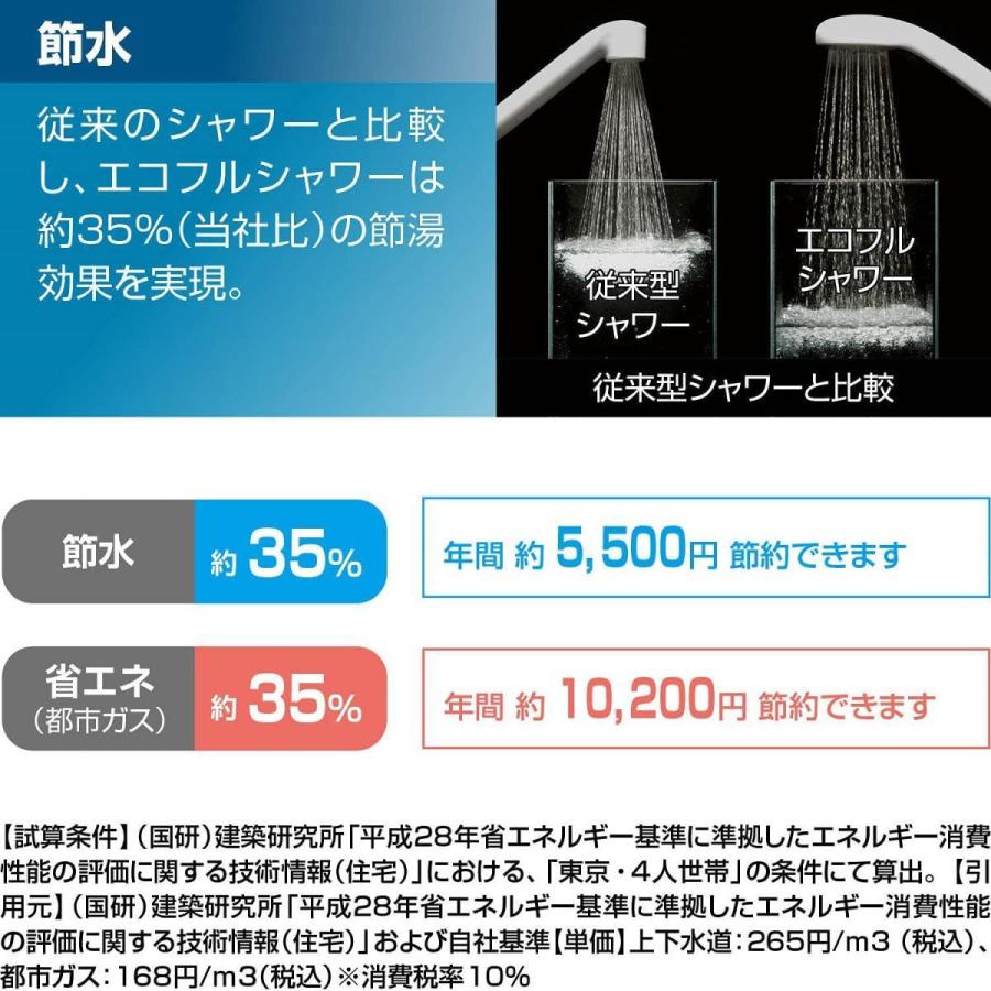 LIXIL(リクシル) INAX サーモスタットバス水栓 RBF-912N【寒冷地用】　浴室用水栓 メッキハンドル エコアクアシャワー 防カビホース｜daiyu8-y｜04