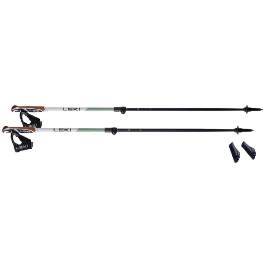 レキ LEKI アウトドア 登山 ノルディックウォーキング スピン シャーク SL 1300479 グリーン トレッキング ポール ストック 二段伸縮式_1