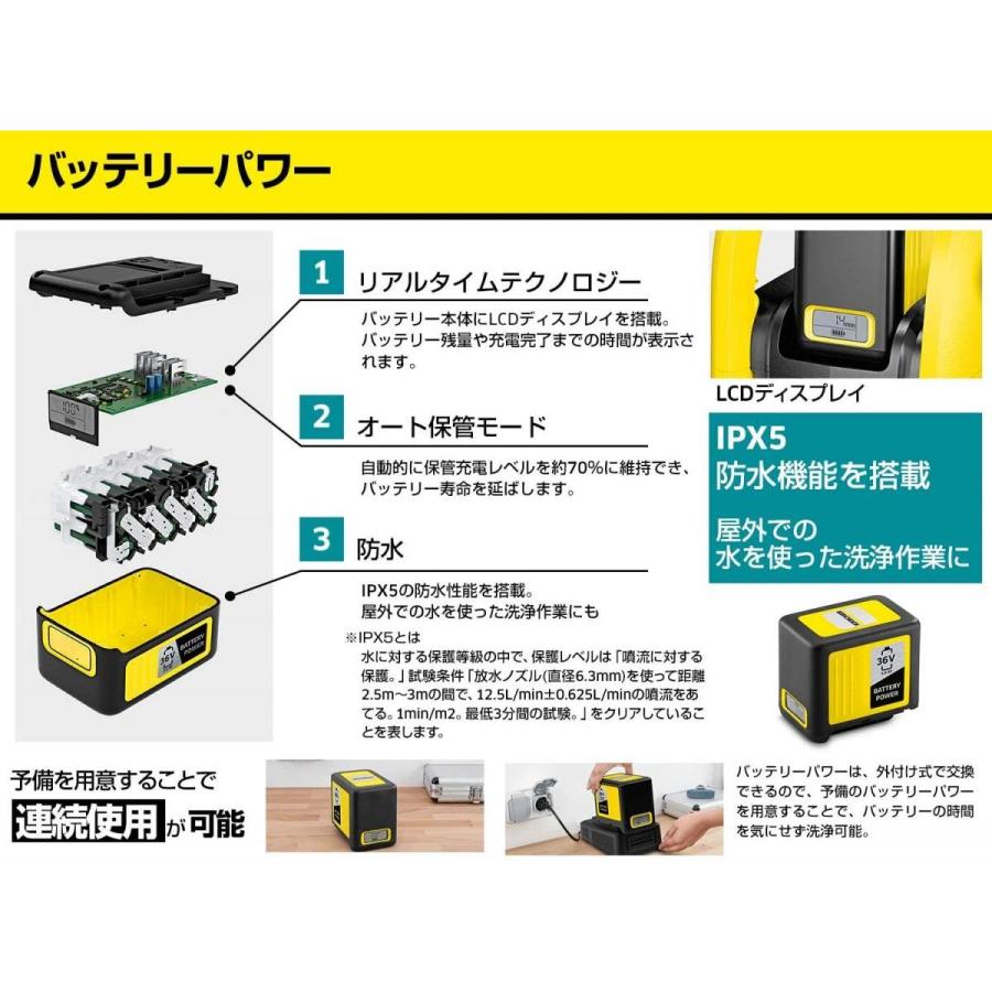 送料無料】 ケルヒャー(KARCHER) 高圧洗浄機 36V /5Ah K2 コードレス 