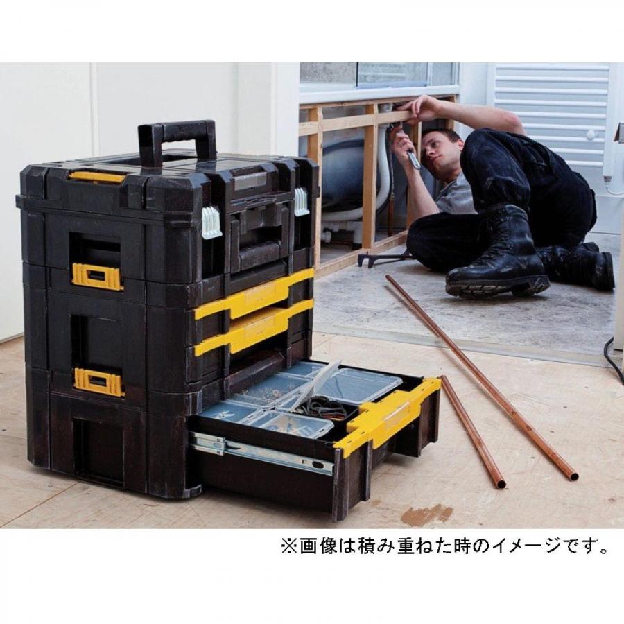 【在庫有・即納】  【送料無料】 デウォルト(DeWALT)  TSTAK チェスト 2Drawers DEWALT DWST17804 収納ケース 工具収納 工具箱 ツールボックス｜daiyu8｜03