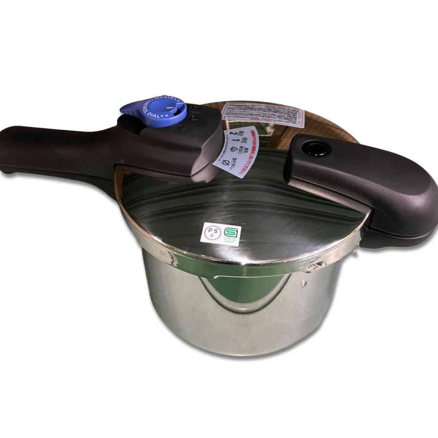 パール金属 圧力鍋 ステンレス 3.5L 軽~い 切替式 片手 時短 IH対応 HB