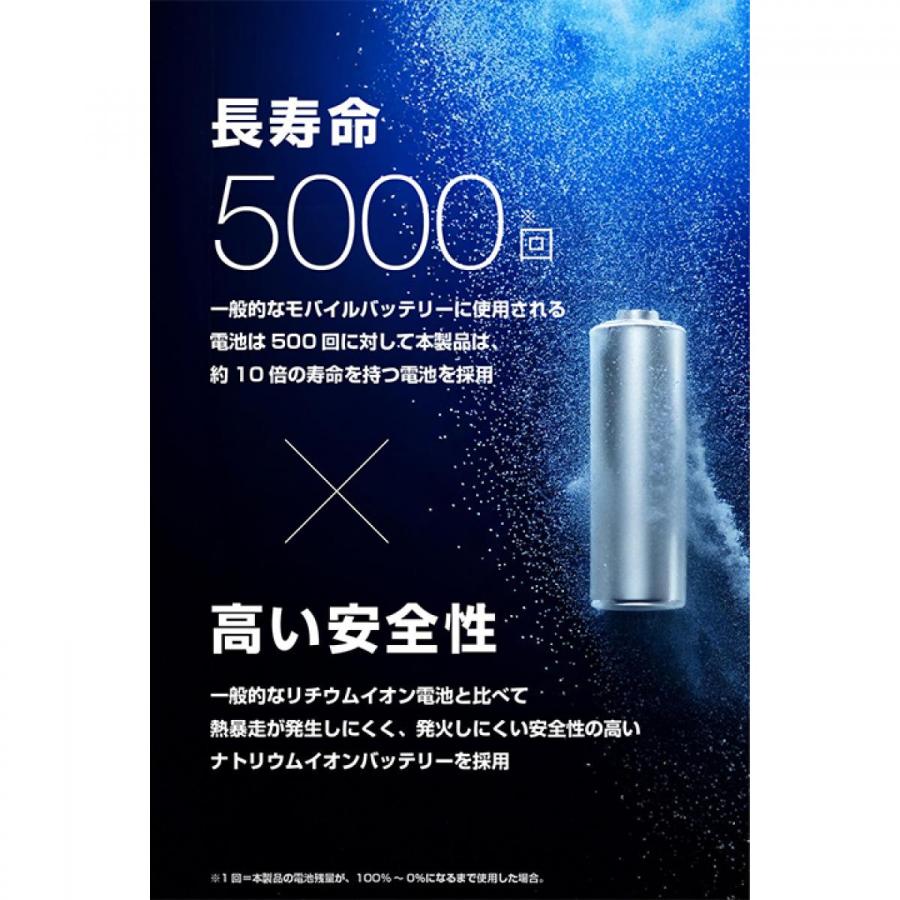 在庫有】エレコム ナトリウムイオン電池モバイルバッテリー DE-C55L