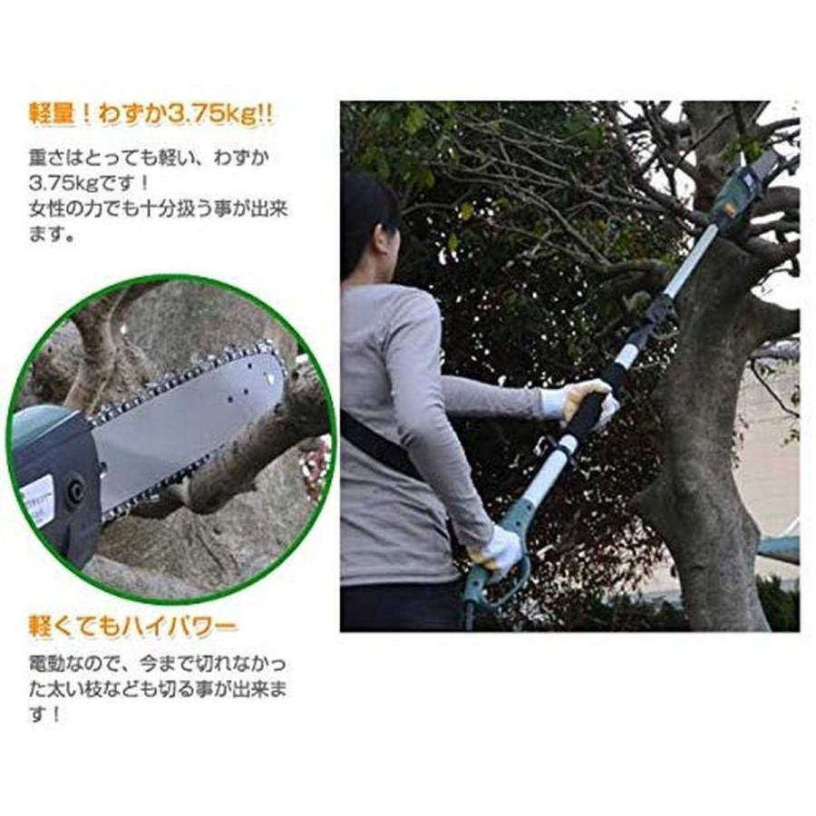 在庫有・即納】 電動高枝切りチェンソー 高枝健太郎くん ET1208 家庭用
