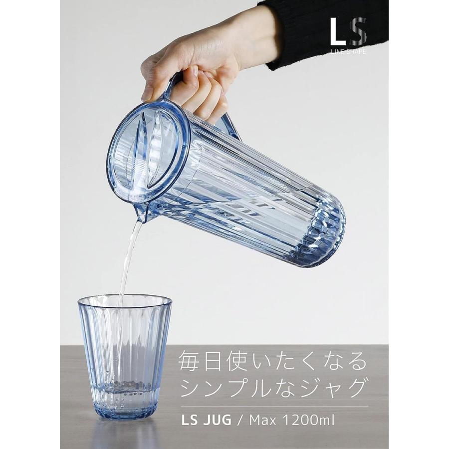 シービージャパン  LS ジャグ クリア 1.2Lプラスチック製 ピッチャー 麦茶 透明感 割れにくい 軽量 洗いやすい シンプル 水差し｜daiyu8｜02