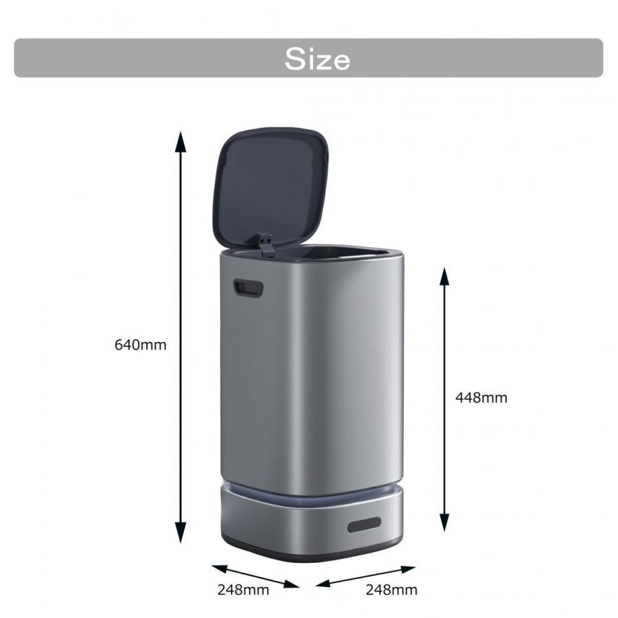 ウィンコド ゴミ箱 13L スマートダストボックス シルバー TH-SAT13SL