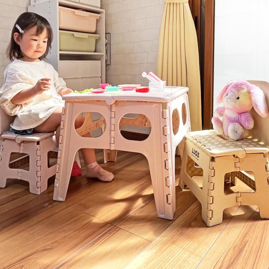 ILC(アイ・エル・シー) LUGS コンパクト フォールディング テーブル サンドベージュ LG-FT480BE 子ども用 折り畳み テーブル アウトドア|ダイユーエイト PayPayモール店|05