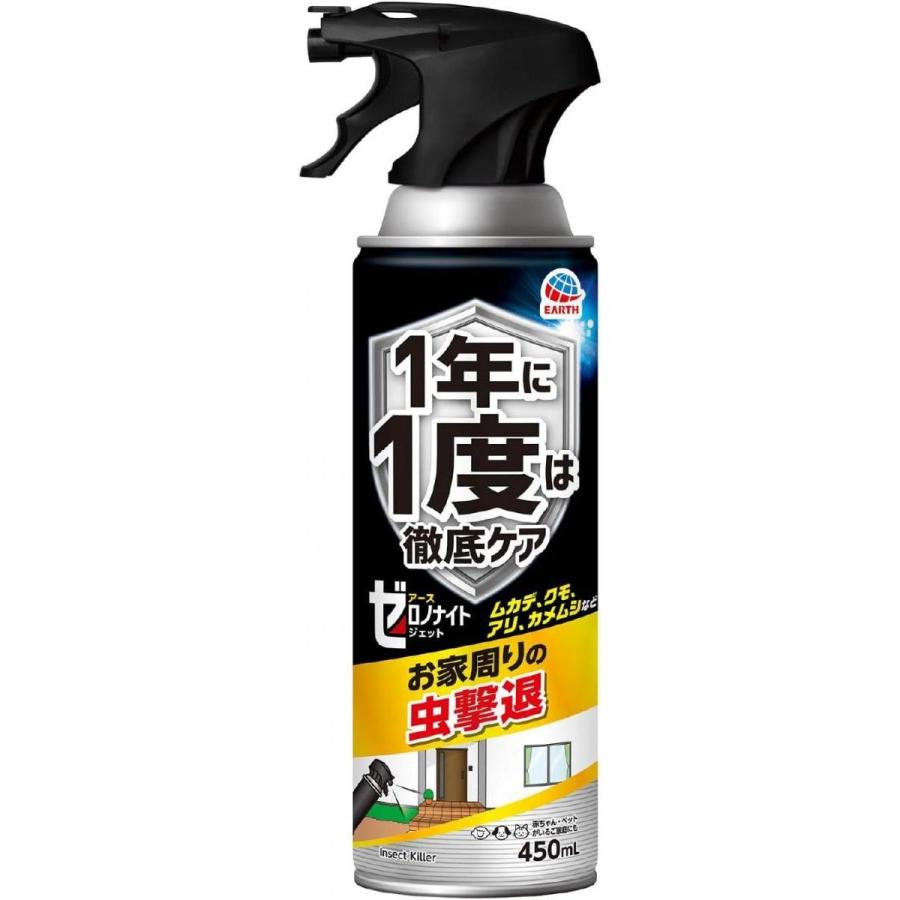 アース製薬 ゼロノナイト イヤな虫用 ジェット 450ml 殺虫剤 害虫駆除 駆除 ムカデ クモ 虫よけスプレー 虫よけ 害虫対策（Yahoo!・ダイユーエイト.com）