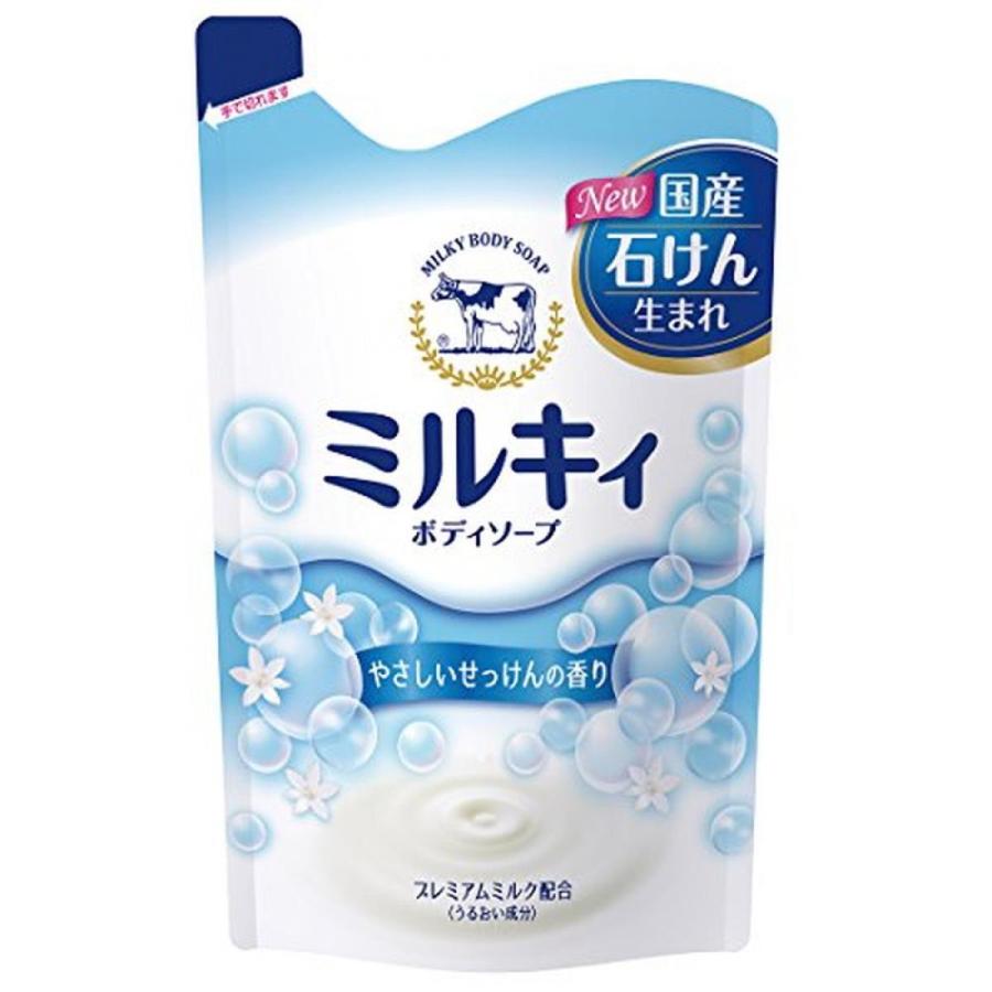 ★夏セールミルキィ やさしいせっけんの香りボディソープ 500ml 24個 ミルキィ ボディソープ やさしいせっけんの香り 本体 ポンプ付