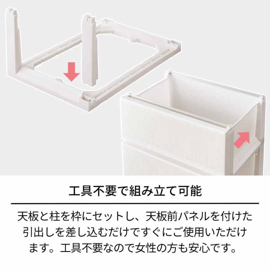 天馬 tenma プロフィックス スタイルケース 組立式 6503 深型 ブラウン サイズ(約)幅65×奥行45×高さ85cm 収納ケース 衣類収納