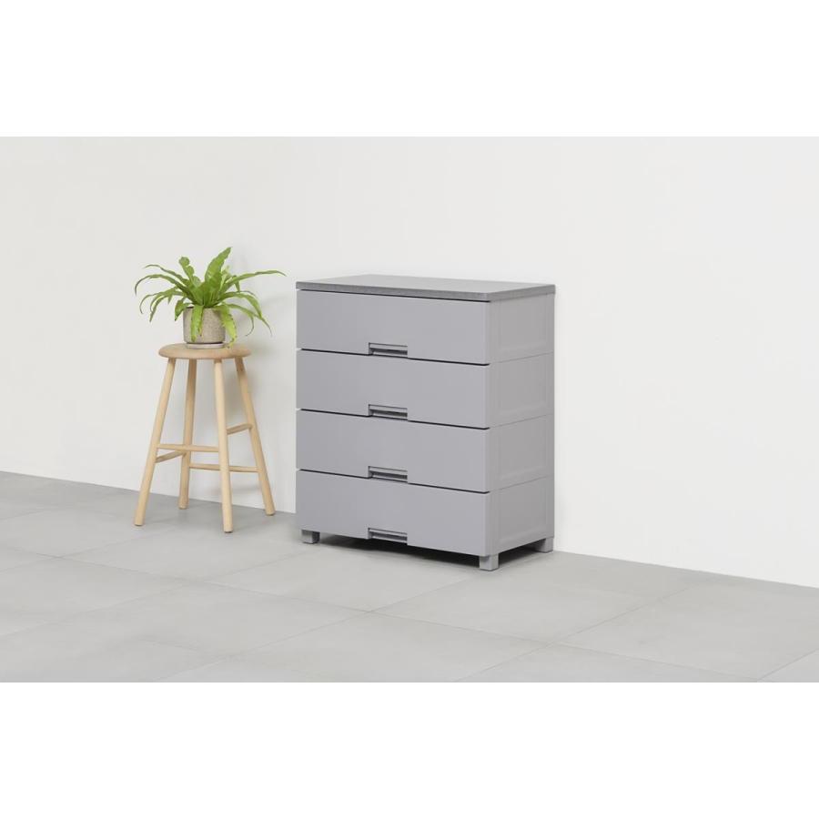 天馬 チェスト Fits フィッツチェスト グレー 4段 幅75cm 約75×41×85cm