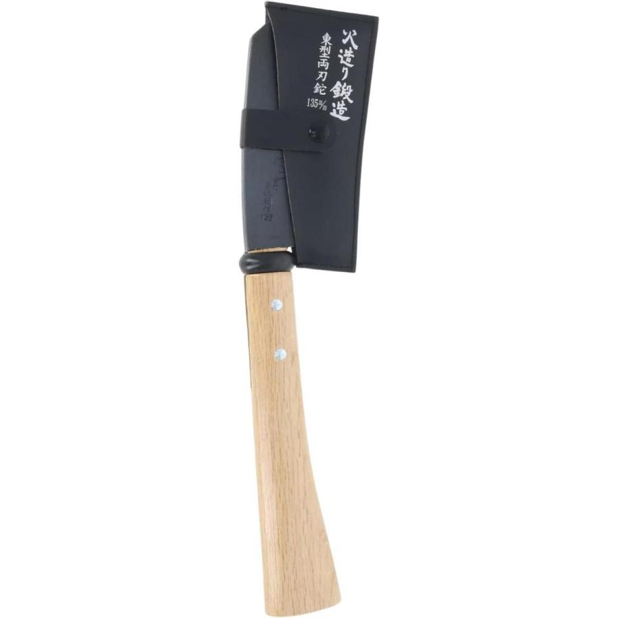 高儀 菊堂 鋼付 東型 両刃 ナタ 135mm 薪割 火造り鍛造 鉈 なた TAKAGI