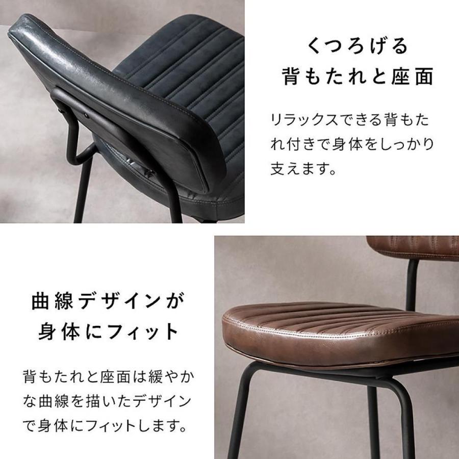 【I】宮武製作所 ダイニングチェア Rook（ルーク）2脚セット ネイビー CH-Y780 お客様組み立て ヴィンテージ感_6