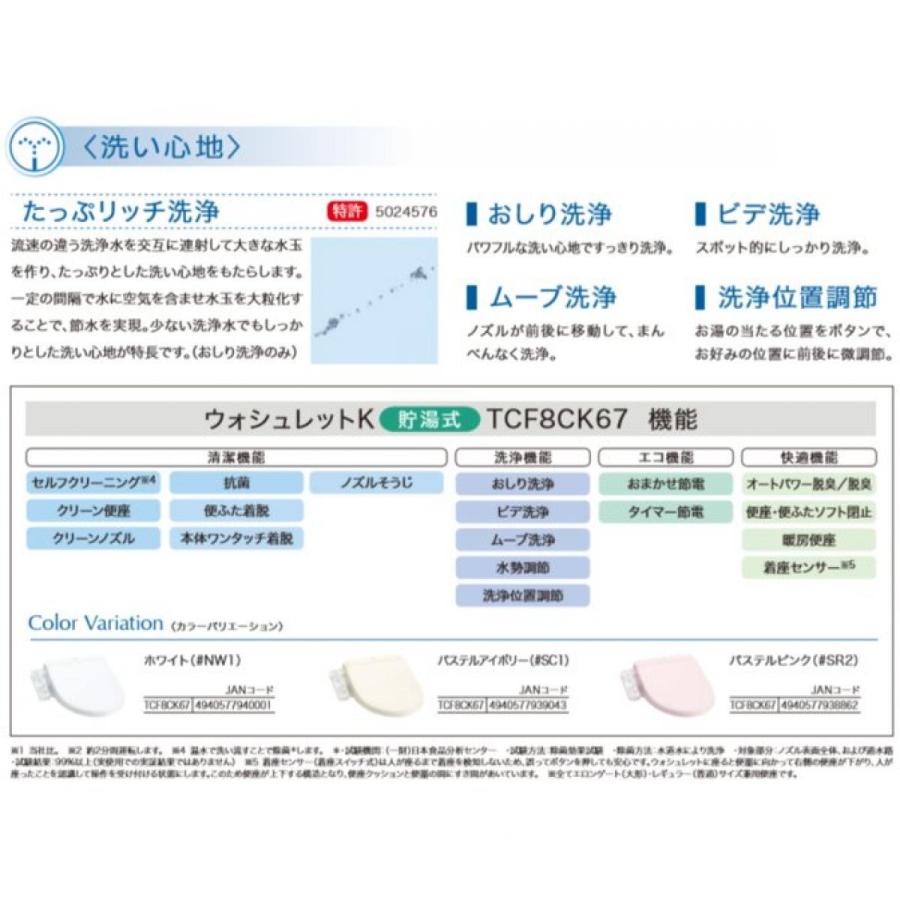 ウォシュレット（TOTO） 【在庫有・即納】 TOTO ウォシュレット K
