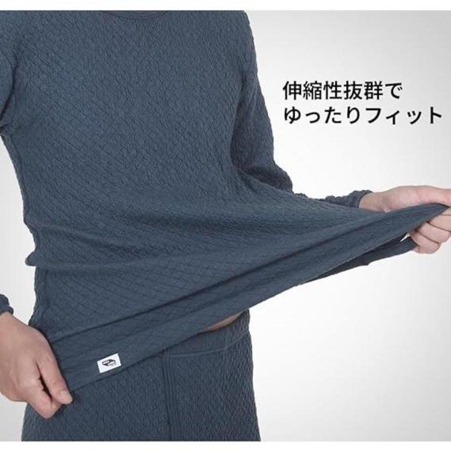 在庫有・即納】ひだまり チョモランマ 紳士長袖丸首シャツ QMS921
