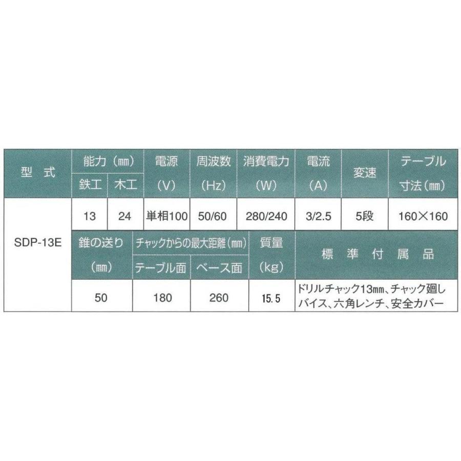 新興製作所 卓上ボール盤 SDP-13E ボール盤 電動工具ボール盤｜daiyu8｜08