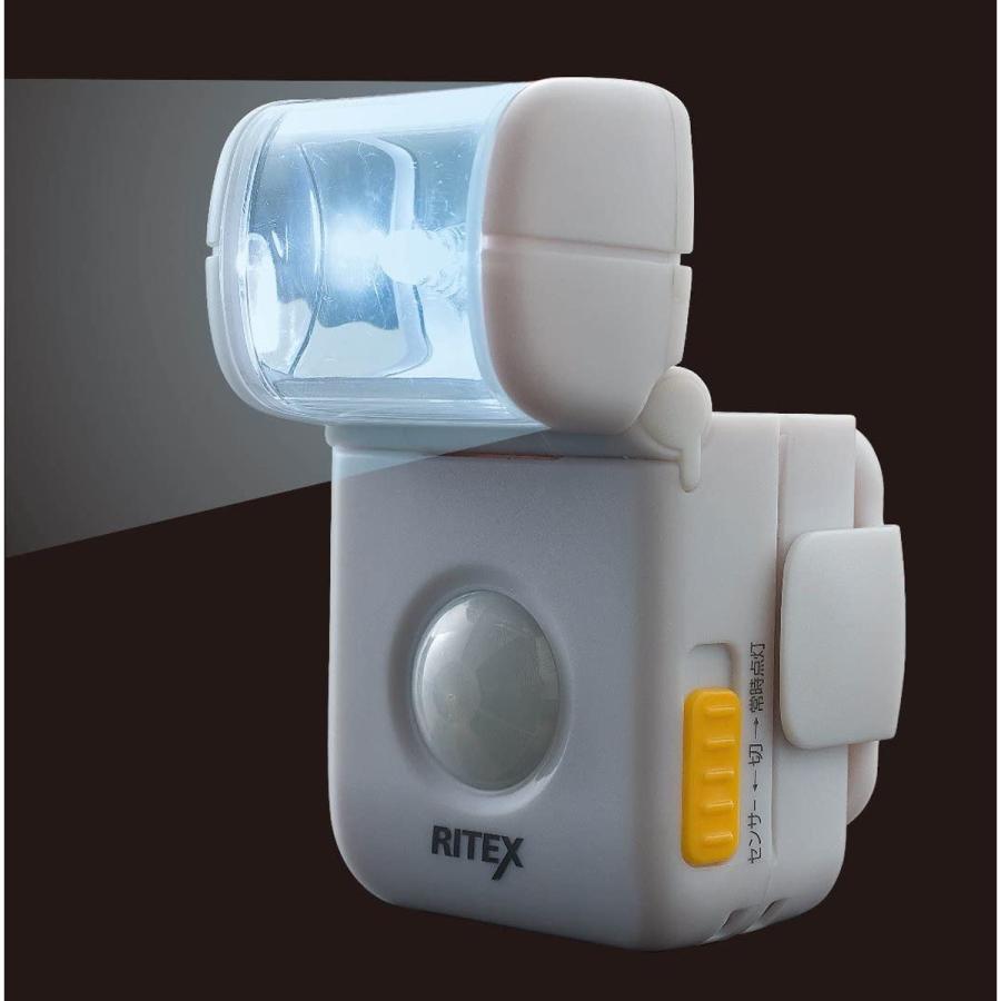 ムサシ RITEX 乾電池式LEDマイクロセンサーライト 防雨型 ASL-010cmダイユーエイト｜daiyu8｜02