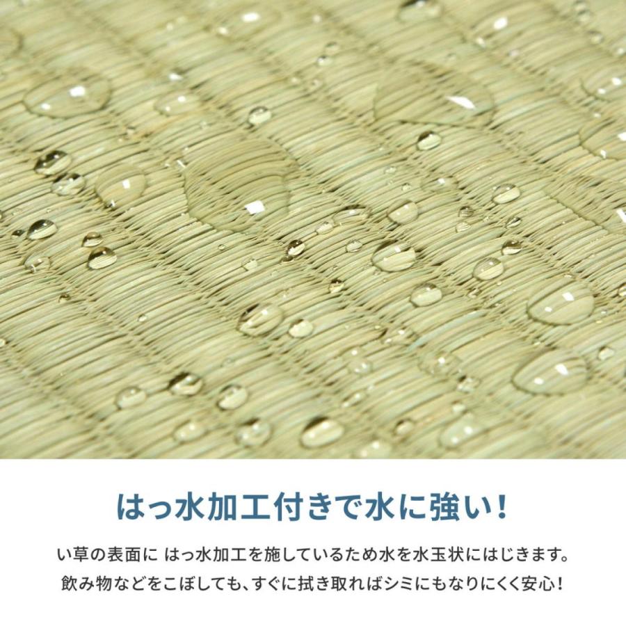 【I】 萩原フリーカット裏付き い草カーペット みすず 本間8畳 補修テープ付き 158012180 382×382cm 上敷き 防カビ 撥水_5
