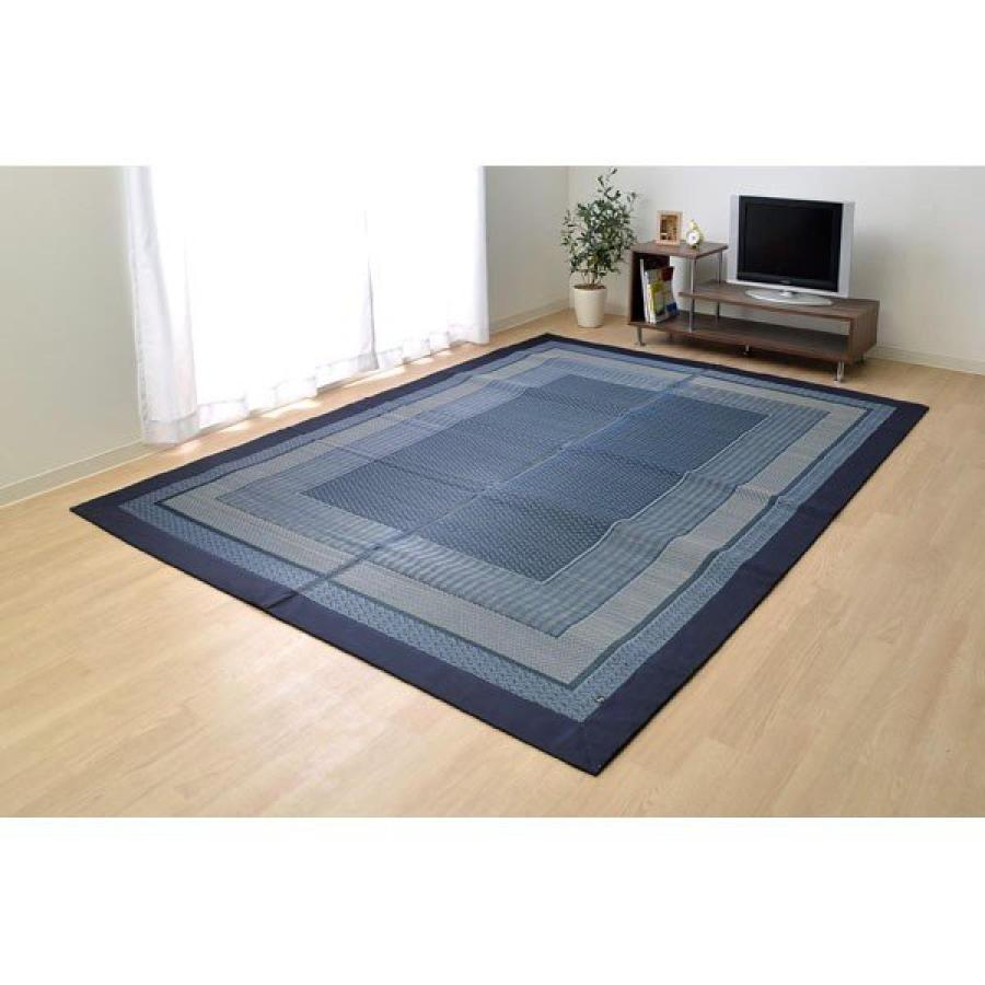 春のコレクション I 代引不可 イケヒコ い草 花ござ ランクス ラグタイプ 総色 ネイビー 191 300cm 日本製 畳 北海道 沖縄 離島不可 カーペット ラグ マット 家具 インテリア 13 861 Www Jesuitnola Org