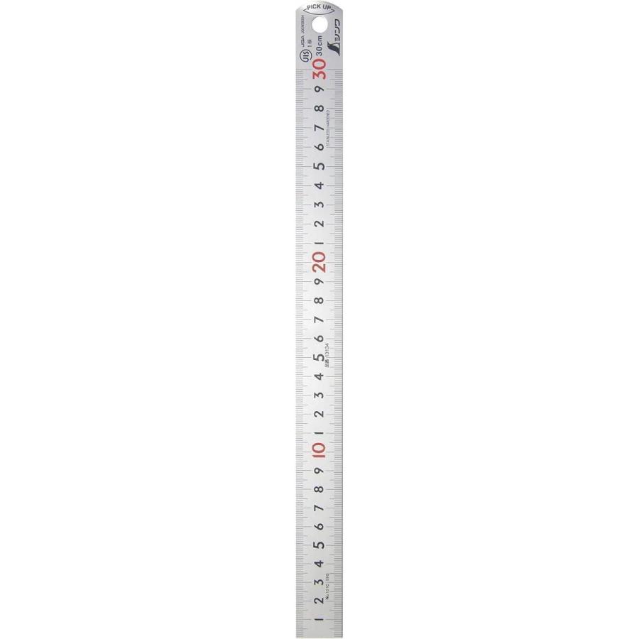 シンワ シンワ測定 直尺 ピックアップ スケール シルバー30cm cm表示