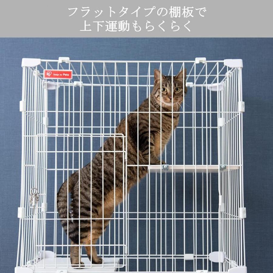 WHYTO（ホワイト） スリム キャットケージ 2段 PSCC-752 アイリス