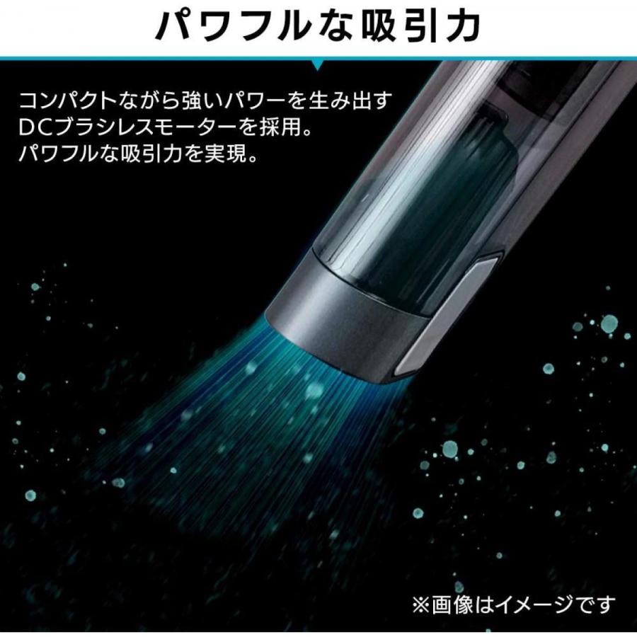 【送料無料】 掃除機 コードレス ハンディ クリーナー 車用 パワフル 吸引 コンパクト 軽量 500g スタンド 充電 IC-H50-B ブラック｜daiyu8｜02