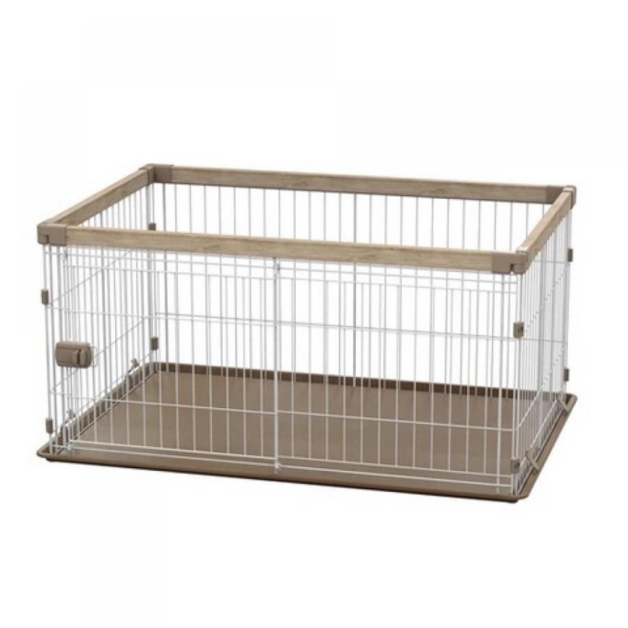 アイリスオーヤマ ウッディサークル スライド扉 犬用ケージ