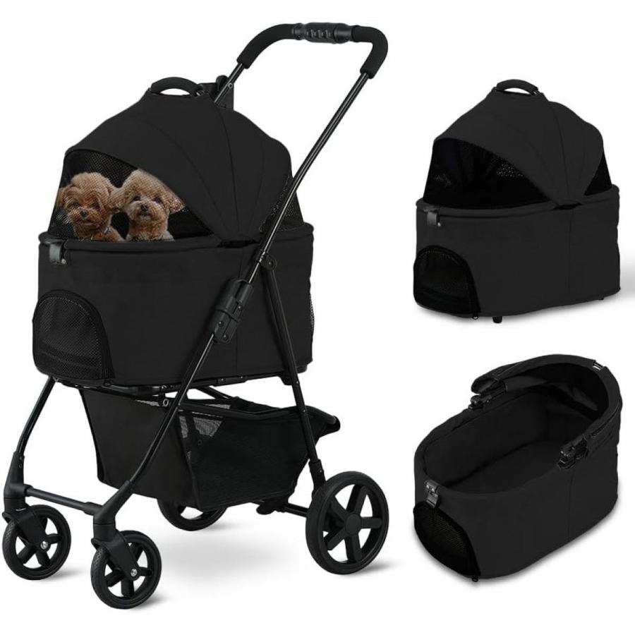 アイリスオーヤマ 3WAYペットカート TPC-990 ブラック 小型犬 中型犬 