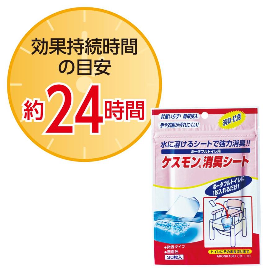 【まとめ買い】【在庫有】アロン化成 安寿 ケスモン消臭シート 30枚入 無着色・微香タイプ×20セット(1ケース)　介護 消臭 抗菌【日付指定・代引き不可】_4