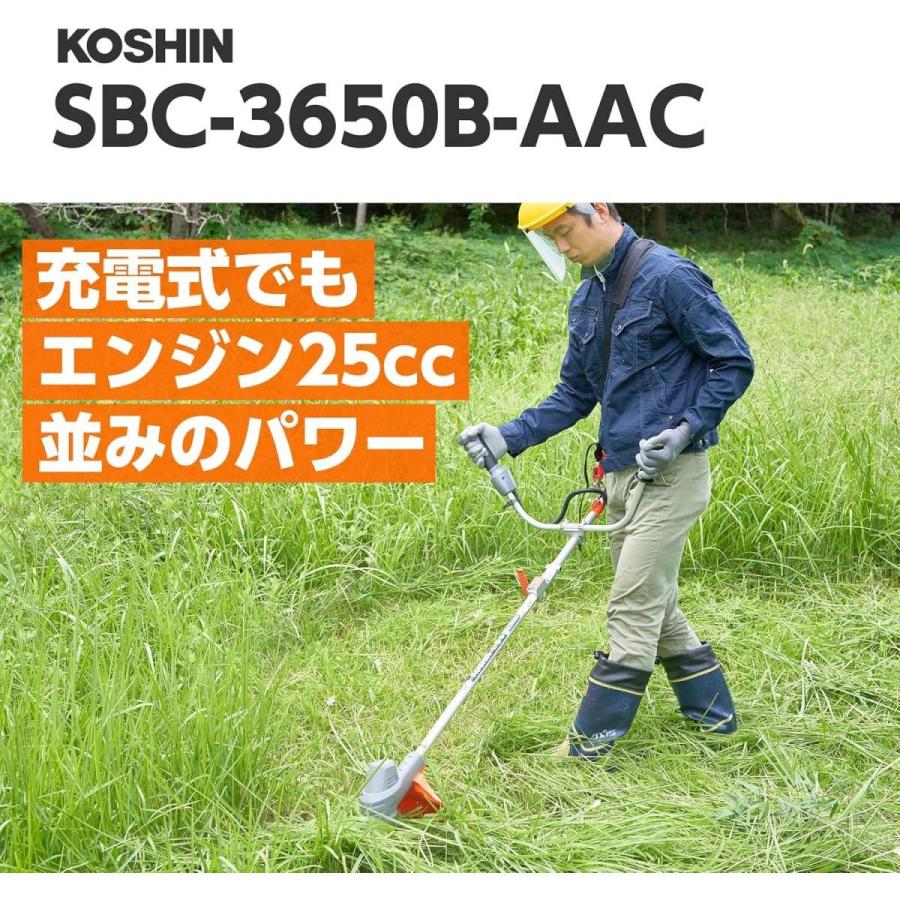 在庫有・即納】工進(KOSHIN) バッテリー2個付き 36V 5.0Ah 充電式 草刈