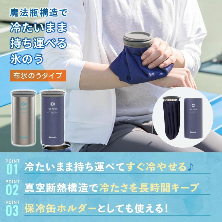 【在庫有・即納】【在庫有・即納】 まとめ買いピーコック アイスパック(布氷のう) ABC-50 ステンレス(XA)×3セット　携帯 保冷 氷嚢 氷のう