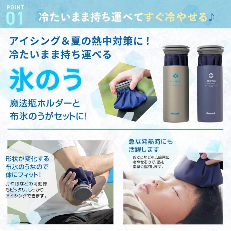 【在庫有・即納】【在庫有・即納】 まとめ買いピーコック アイスパック(布氷のう) ABC-50 ステンレス(XA)×3セット　携帯 保冷 氷嚢 氷のう