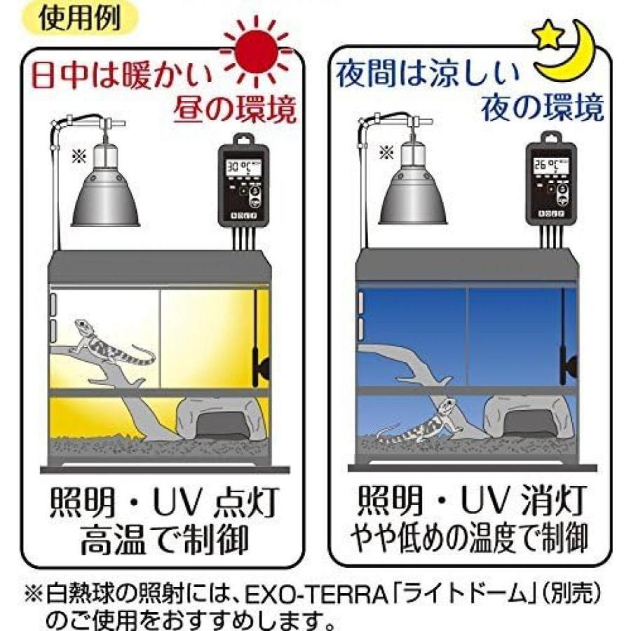 GEX EXOTERRA タイマーサーモ RTT‐1 温度・照明管理 タイマー機能付 停電時バックアップ機能付 爬虫類 両生類 飼育 環境管理｜daiyu8｜03