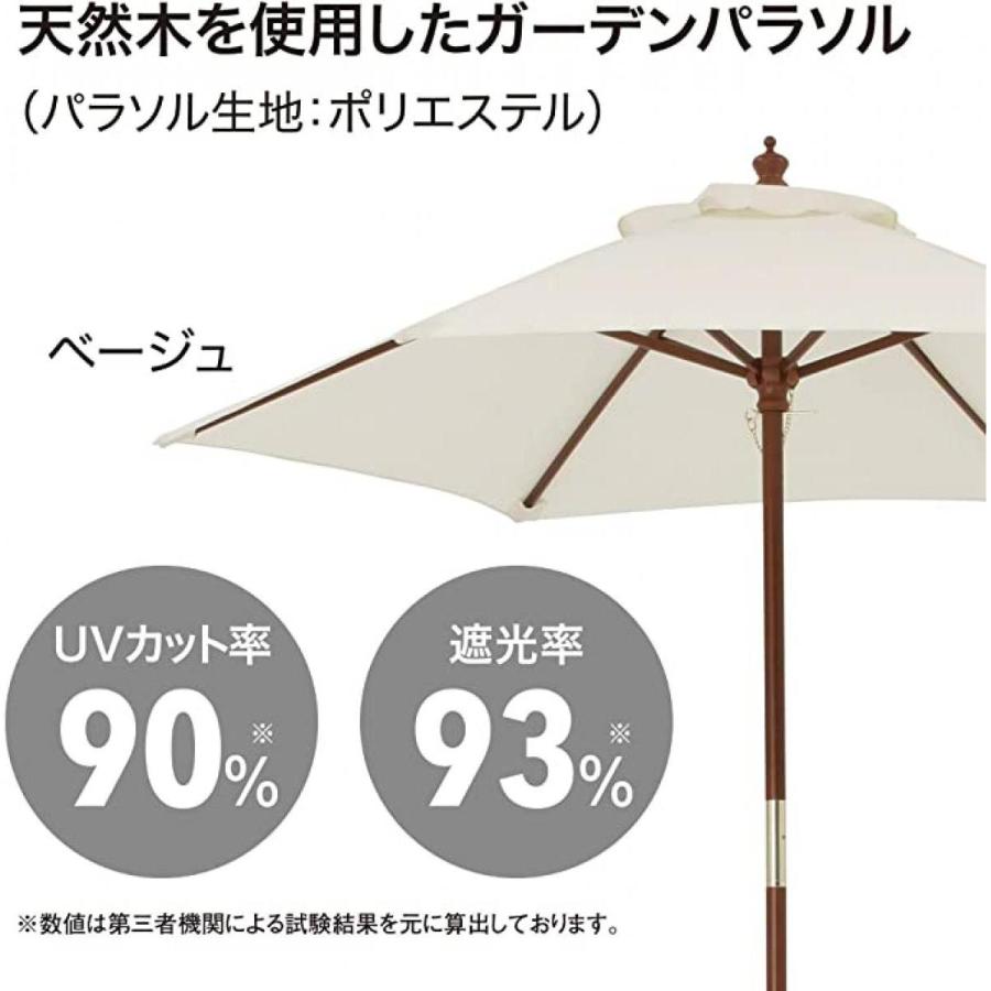 タカショー Takasho 日よけ ウッドパラソル 2.1m ベージュ PAL-21B